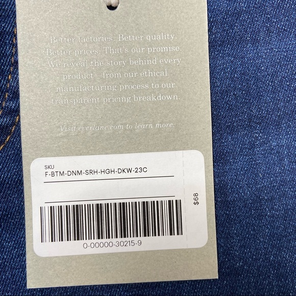 NWT Everlane High Rise Skinny Stretch Ankle Jeans Sz 23 - Picture 8 of 12